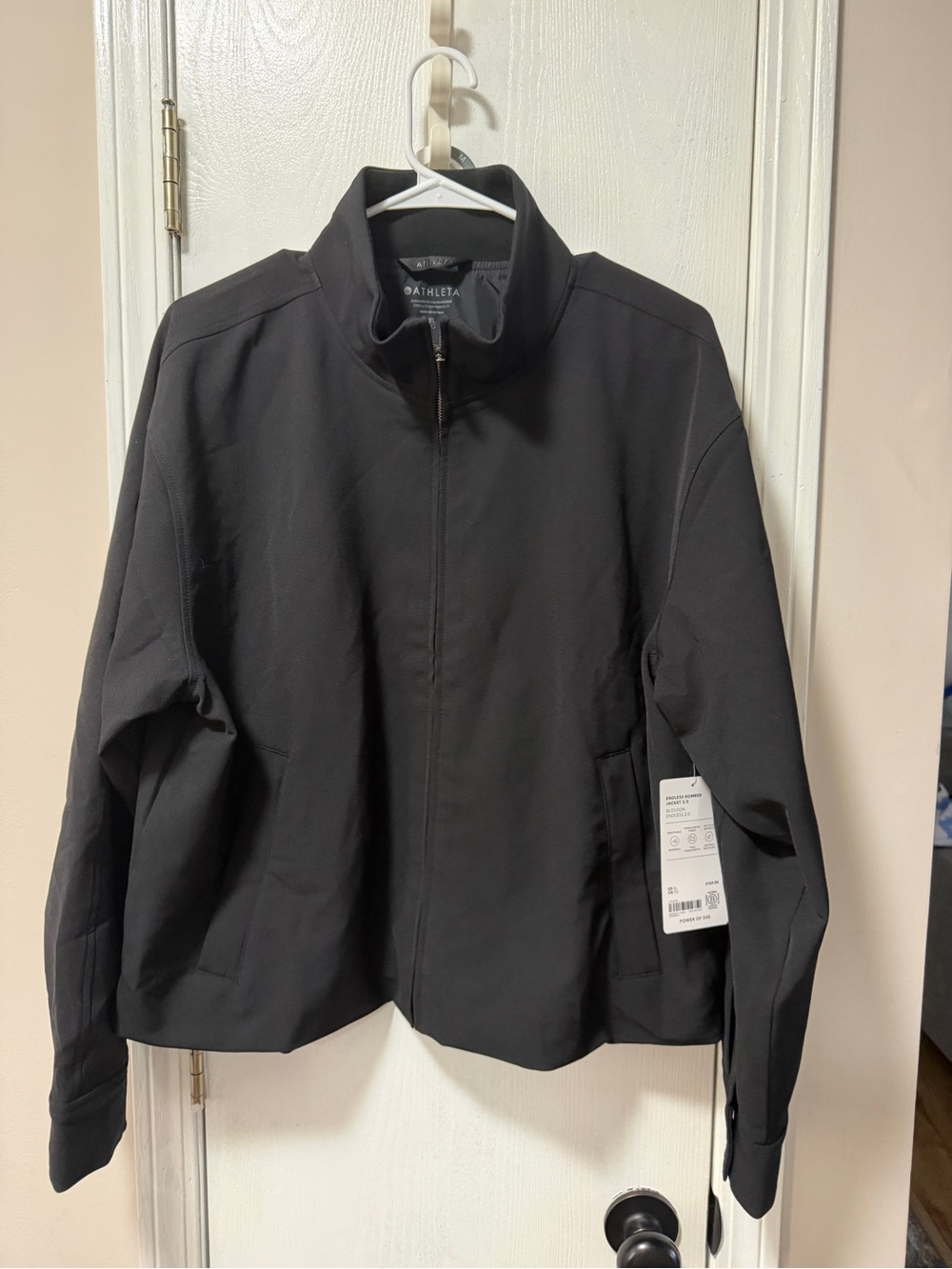 Athleta endless bomber Black Zip Jacket
